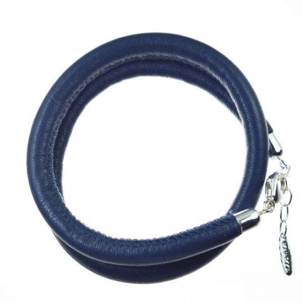 Bona Roca Damenlederwickelarmband 2-fach marineblau Kollektion ASMARA AS02-4