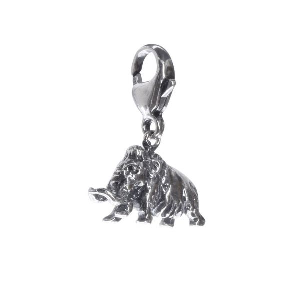 Bonaroca Charm Mammut vollplastisch mit Karabiner, Sterling Silber, 4032K