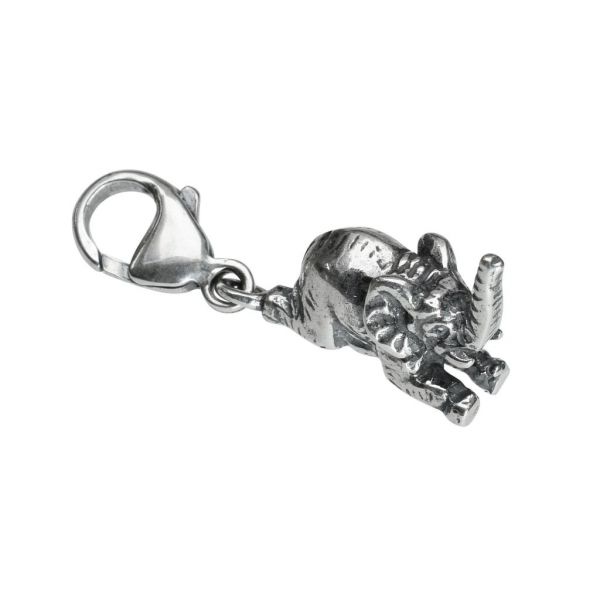 Bonaroca Charm Elefant liegend vollplastisch / Karabiner, Sterling Silber, 4040K
