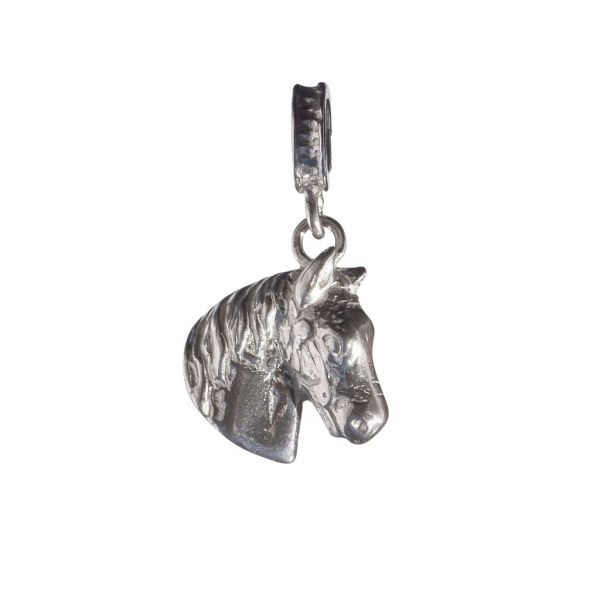 Bonaroca Charm Pferdekopf Basrelief / Öse, Sterling Silber, 4393