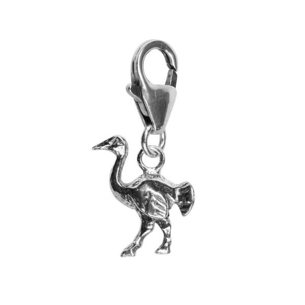 Bonaroca Charm Vogel Strauss mit Karabiner, Sterling Silber, 4705K