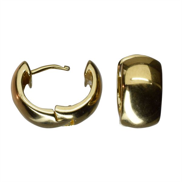 Bonaroca Ohrring Creole 8mm Silber Gold plattiert CBO101G