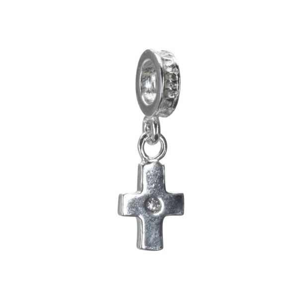 Charm Kreuz mit Swarovski Zirkonia 4237