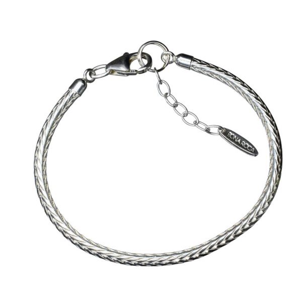 Bona Roca 703 Armband Sterling Silber Fuchsschwanz 3,3mm Karabiner