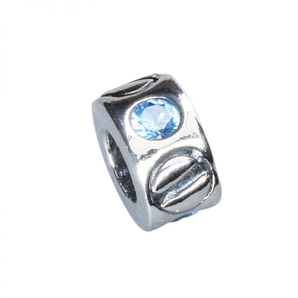 Bona Roca Bead aqua Zirkonia Sterling Silber