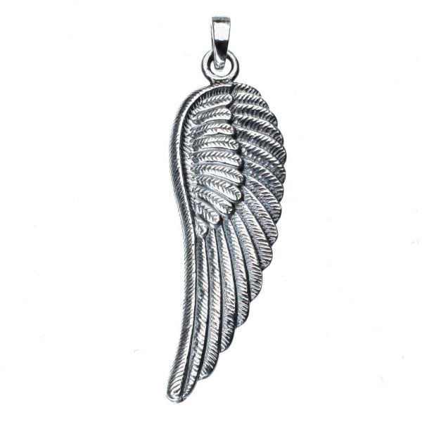 Bonaroca Charm Schmuck Anhänger Flügel groß mit Öse ohne Kette, Sterling Silber, 4403