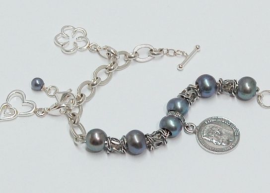 Bona Roca 781 Sterling Silber Sammelarmband mit Beads und Charms