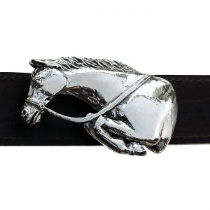 Bonaroca Gürtel Spring Pferd Rindleder 925 Sterling Silber, GL1