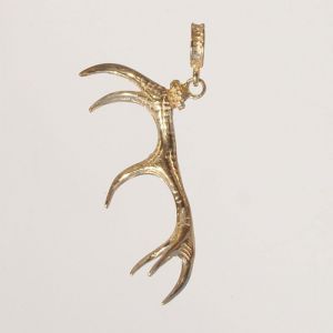 Hirschabwurfstange groß Sterling Silver Gold plattiert