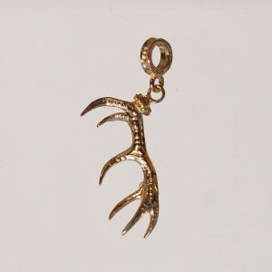 Hirschabwurfstange mittel Sterling Silver Gold plattiert