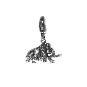 Bonaroca Charm Mammut vollplastisch mit Karabiner, Sterling Silber, 4032K