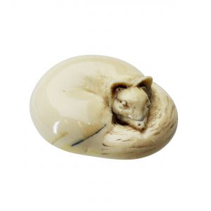 Fuchs schlafend Netsuke