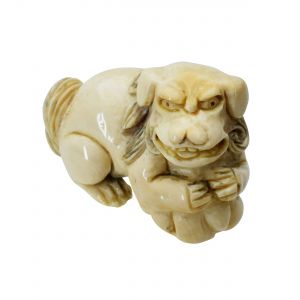 Löwenwächter Netsuke