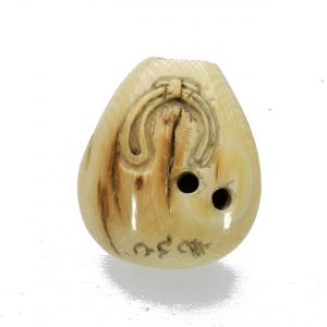 Glücksgott Hotei im Sack Netsuke