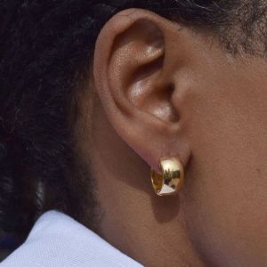 Bonaroca Ohrring Creole 8mm Silber Gold plattiert CBO101G