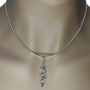 BONA ROCA Anhänger Äskulapstab Charm mit Öse, Sterling Silber, 4290