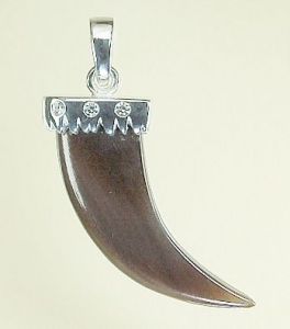 Kralle Büffelhorn m. Zirkonia