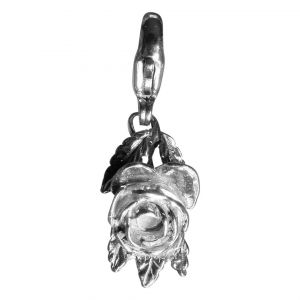 Charm Rose mit Blatt Karabiner 4360K