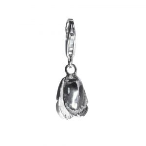 Bonaroca Charm Rosenknospe mit Karabiner, Sterling Silber, 4554K