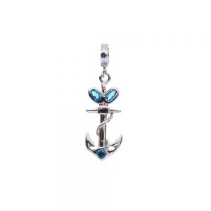 Bonaroca Anker Charm mit blauem Topas / Öse Sterling Silber 4716