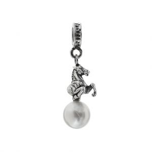 Bonaroca Charm Pferdetorso echte Perle (SWP)/ Öse Sterling Silber, 4785