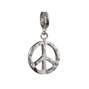 Bonaroca Charm Schmuck Anhänger Peace mit Öse, Sterling Silber 4551