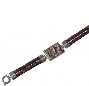 Mammut Leder Armband Molar (Backenzahn),  Silberverschluß 925, M7410