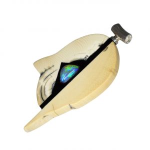 Bonaroca Design Anhänger fossiles Mammut Elfenbein  groß mit Opal Cabochon, Öse Sterling Silber,  M4895