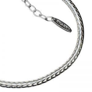 Bona Roca 703 Armband Sterling Silber Fuchsschwanz 3,3mm Karabiner