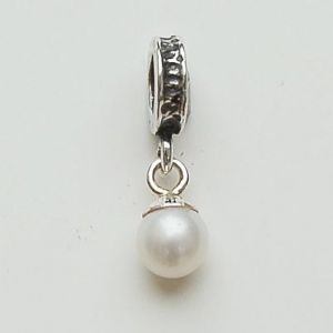BONA ROCA Charm Anhänger Perle weiss 4450