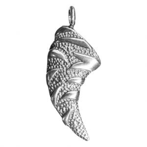 Bonaroca Schmuck Anhänger Charm Kralle geflammt mit Öse, Sterling Silber, 4402M